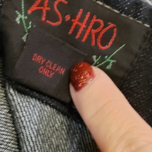 AS•HRO Denim/Mixed Materials Skirt/Jacket Set, XXL, fits like 16W-18W. - Picture 13 of 16